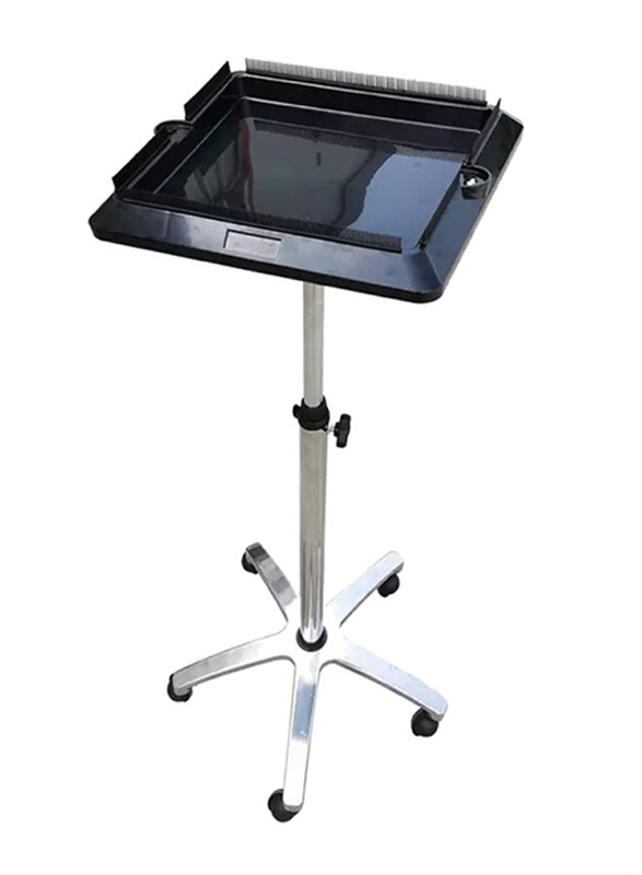 

Pilot Club Lightweight and Durable Coloring Trolley for Hair and Beauty Supplies, Silver/Black