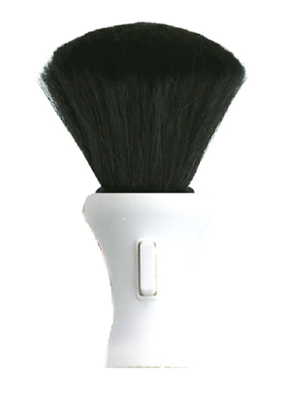 

Pilot Club Powdered Neck Brush White Base & Black Brush High-Quality Neck Duster for Salons, Black/White