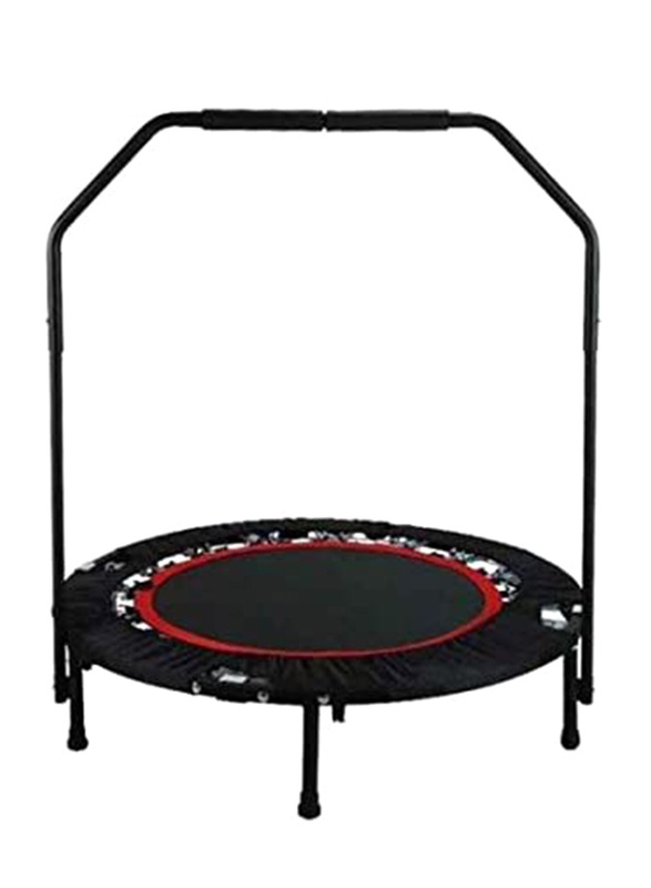 

40-inch Fitness Workout Mini Rebounder Trampoline with 80cm Adjustable Handrail, Black