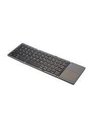 Wireless Folding English Keyboard for Tablet Mobile iOS/Android/Windows System, with Touchpad, Black