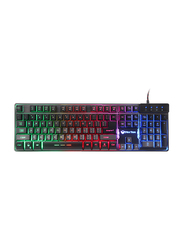 Meetion K9300 USB Rainbow Backlit Wired English Gaming Keyboard, Black
