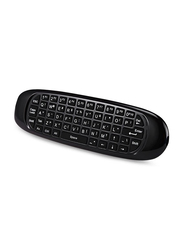 TK668 3-In-1 2.4GHz Air Wireless Mouse Full QWERTY English Keyboard, with TV Remote Control Function, Black