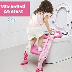 Generic Adjustable Baby Soft Padded Potty Safe Training Toilet Seat With Handles for Toddler Kids, Pink