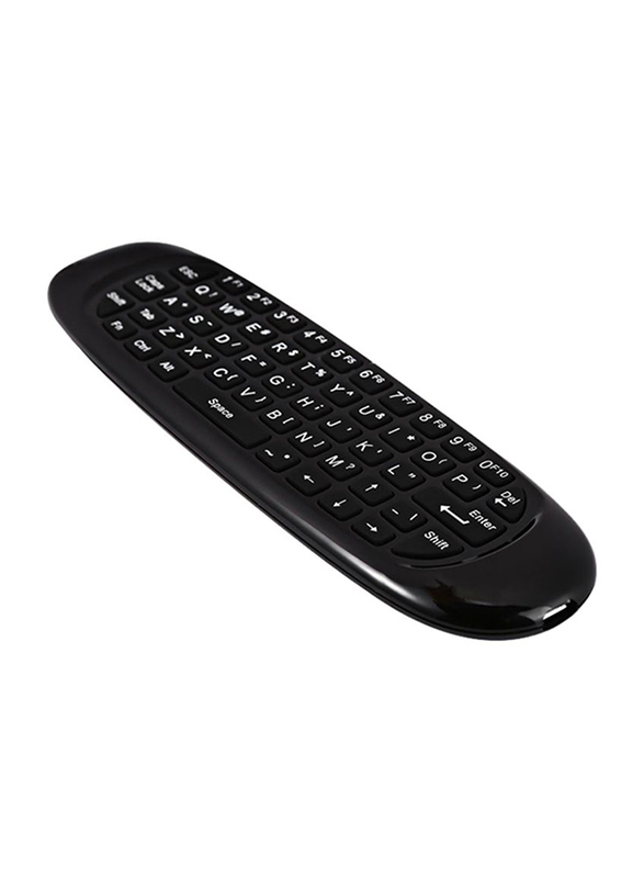 TK668 3-In-1 2.4GHz Air Wireless Mouse Full QWERTY English Keyboard, with TV Remote Control Function, Black