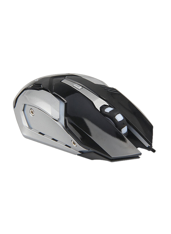 Meetion M915 Backlit Optical Gaming Mouse, Black/Silver