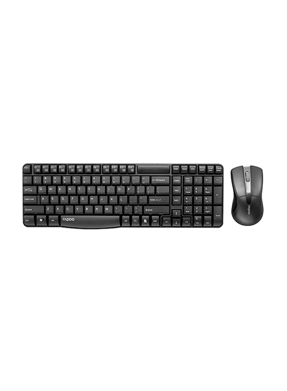 

Rapoo X1800 Pro Wireless English & Arabic Keyboard and Mouse, Black