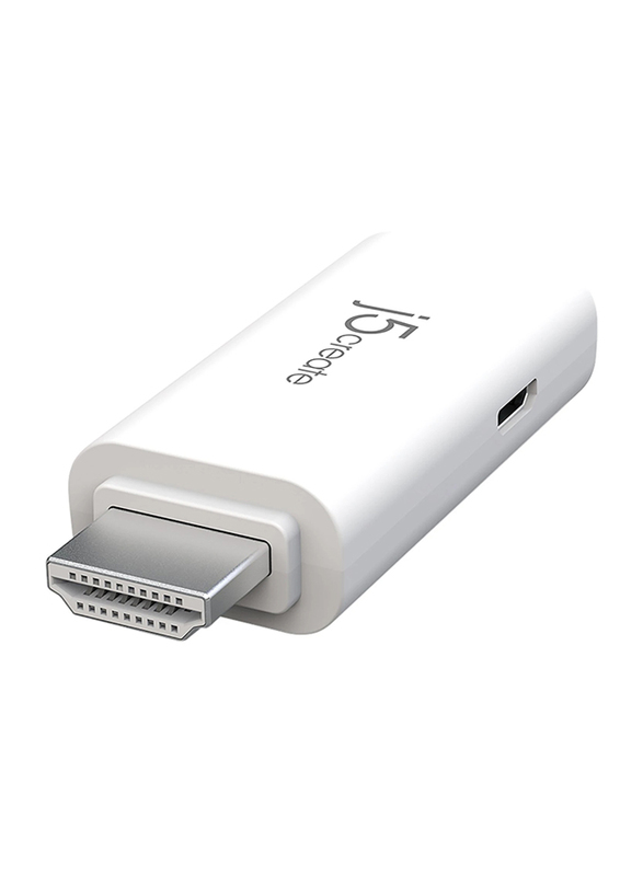

j5create HDMI To VGA Video Adapter, with Audio Output, JDA203, White