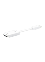 J5create 1.8-Meter 4K HDMI Cable, Display Port Male to HDMI for Mac/PC, White