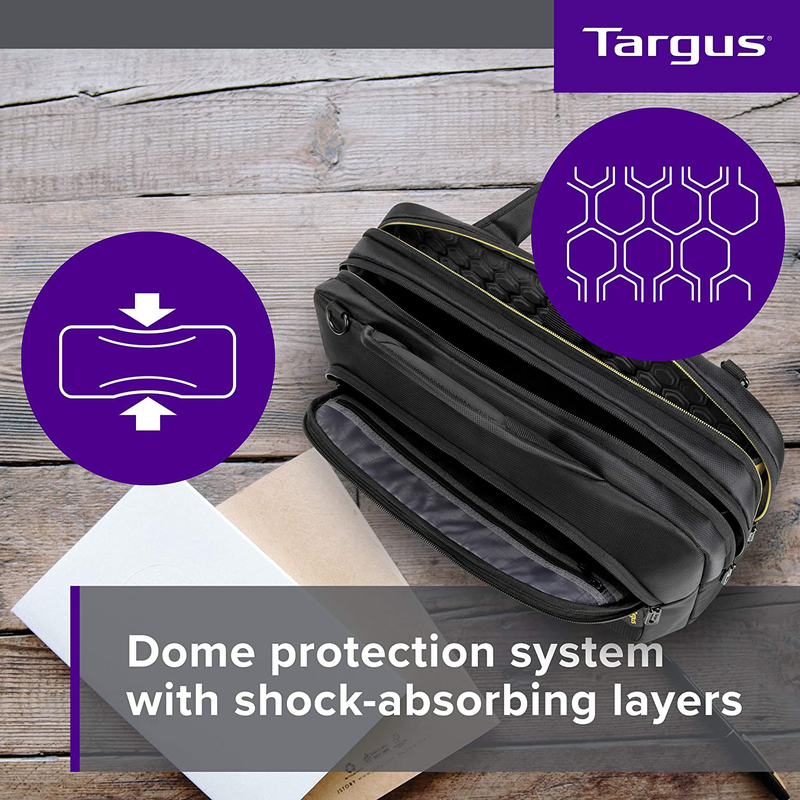 Targus CityGear 15.6-inch Business Professional Topload Messenger Laptop Bag, TCG460GL, Black
