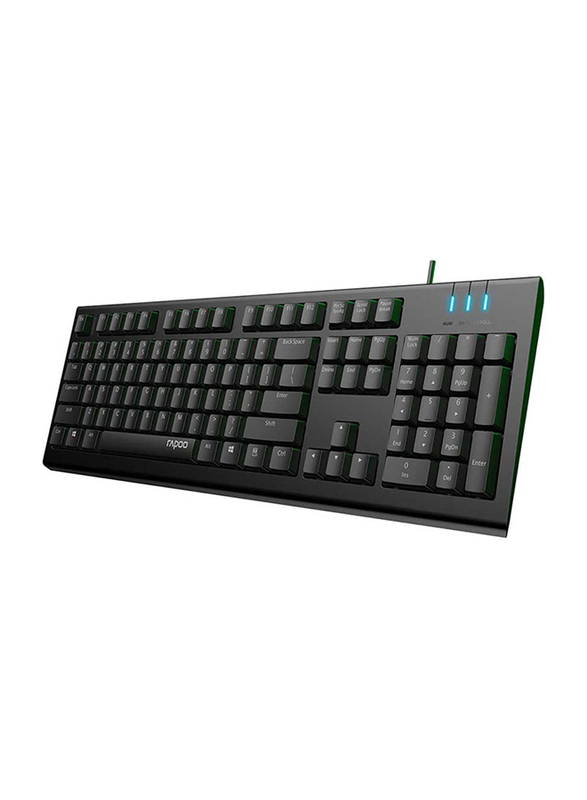 

Rapoo NK1800 Wired English/Arabic Keyboard, Black
