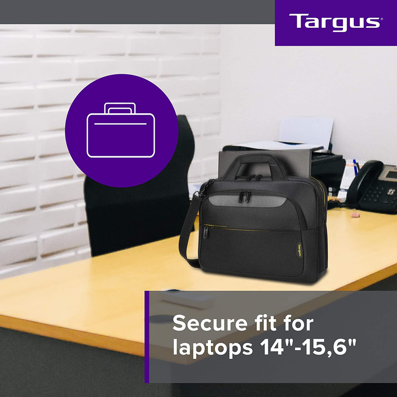 Targus CityGear 15.6-inch Business Professional Topload Messenger Laptop Bag, TCG460GL, Black