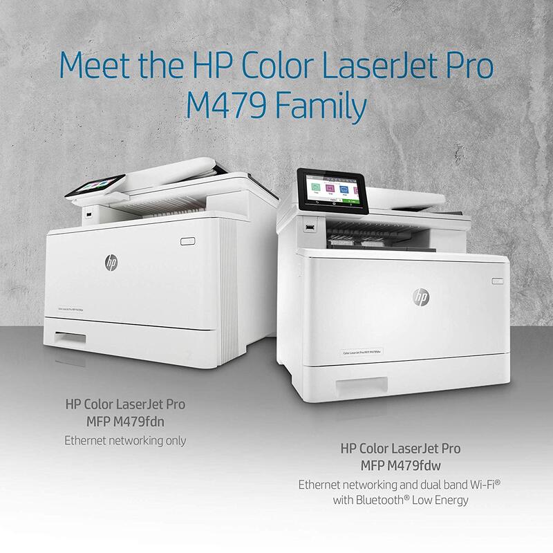 HP Color LaserJet Pro MFP M479FDN W1A79A All-in-One Printer, White