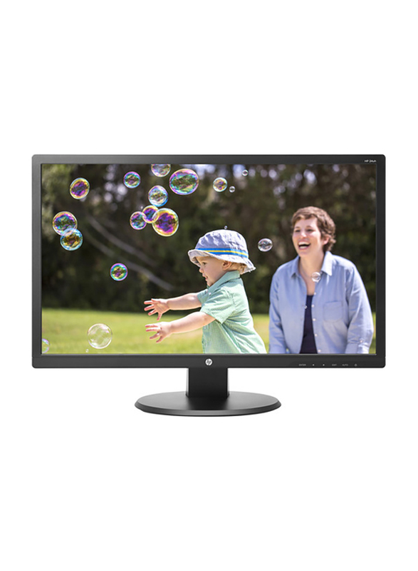 HP 24 Inch Full HD LED Monitor, with VGA/DVI/HDMI Port, 24UH, K5A38AA, Black