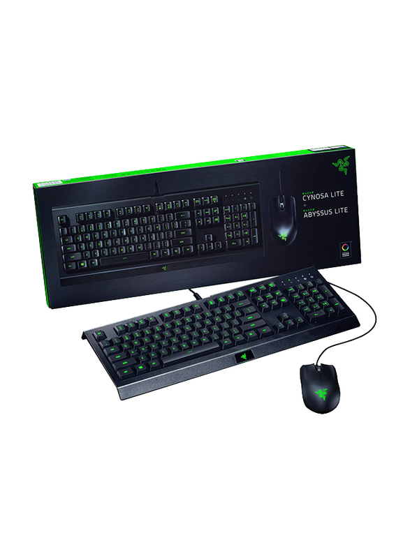 Razer Cynosa Lite RZ84-02740100-B3M1 English Gaming Keyboard & Abyssus Lite Mouse, Black