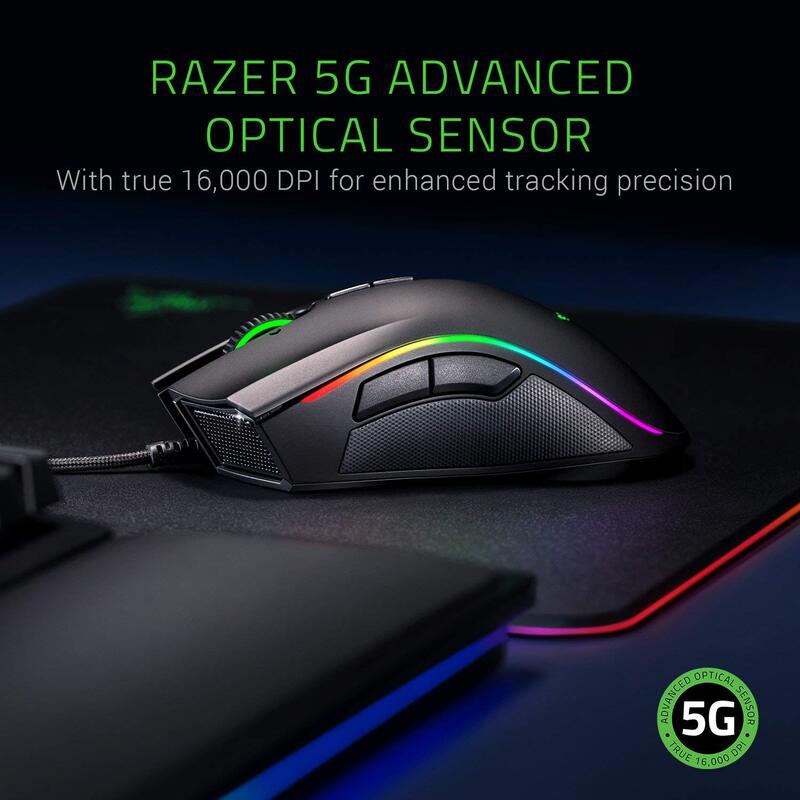 Razer Mamba Elite RZ01-02560100-R3M1 Wired Optical Gaming Mouse, Black
