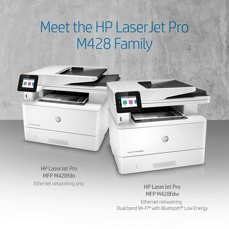 HP LaserJet Pro MFP M428FDN W1A29A All-in-One Printer, White