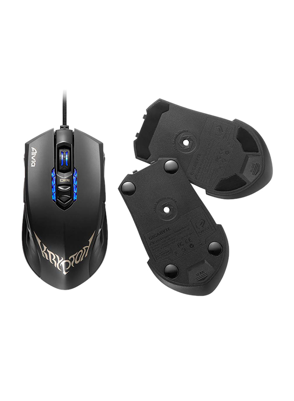 Gigabyte Aivia Krypton Wired Optical Gaming Mouse, Black