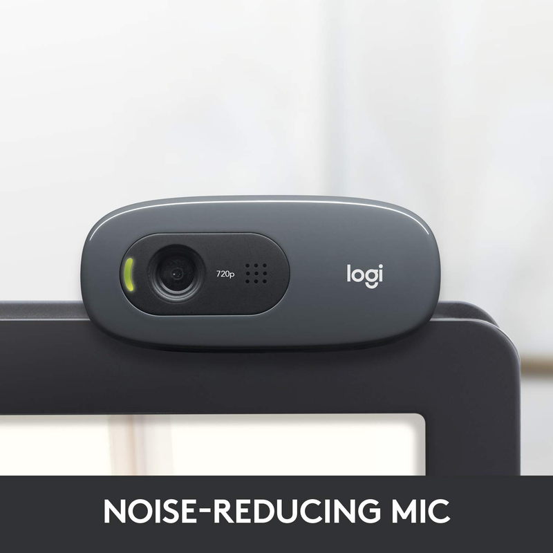 Logitech C270 HD Webcam, Black/Grey