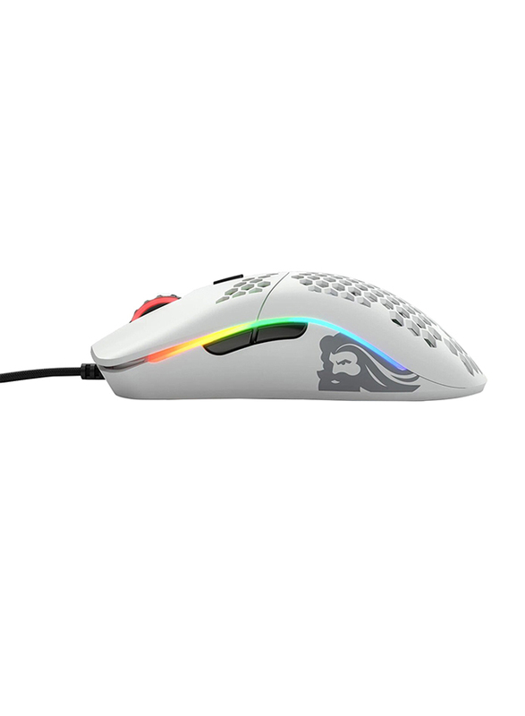 Glorious Model O Minus Wired Optical Gaming Mouse, Matte White