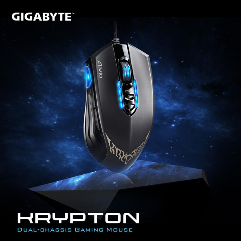 Gigabyte Aivia Krypton Wired Optical Gaming Mouse, Black
