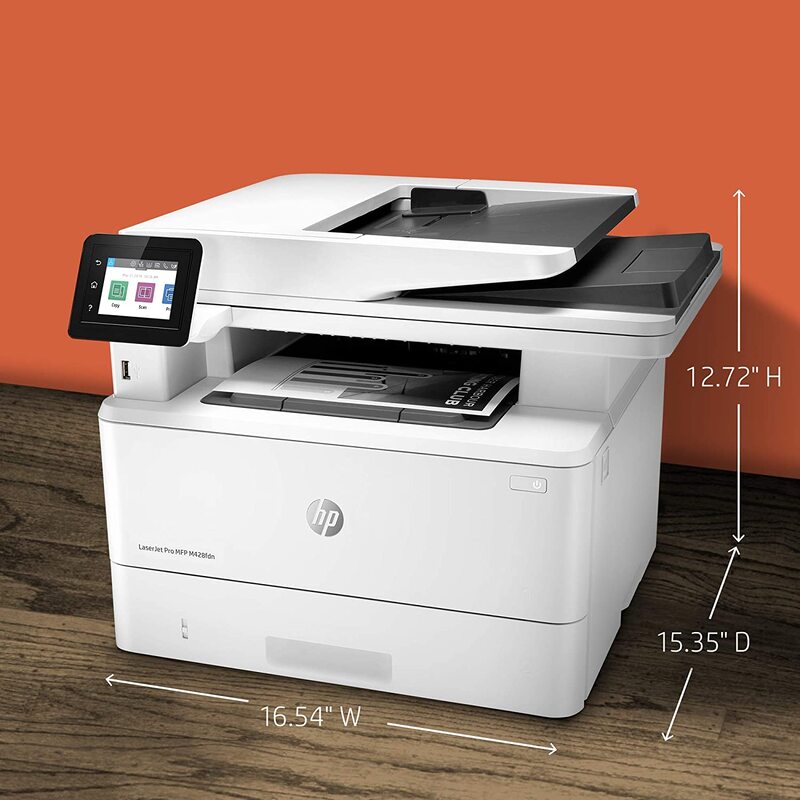 HP LaserJet Pro MFP M428FDW W1A30A All-in-One Printer, White