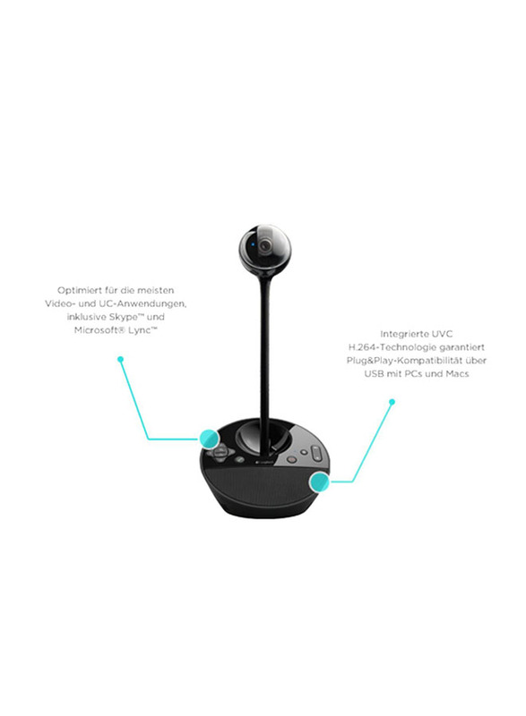 Logitech BCC950 Conference Webcam, Black