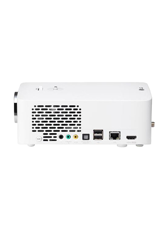 LG PF1500 Full HD DLP Portable Projector, 1400 Lumens, Wireless Screen Share, White
