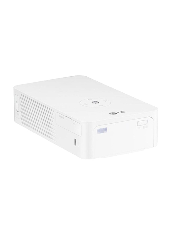LG PH30 HD DLP CineBeam Portable Projector, 250 Lumens, Wireless Screen Share/Bluetooth, White