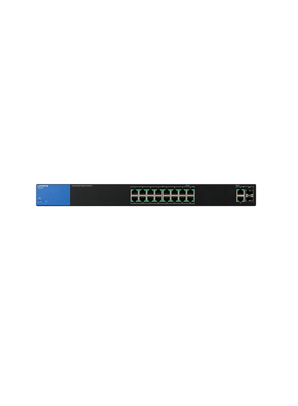 Linksys LGS318P 16Port Gigabit (16-Poe+ & Smart) Switch, Black