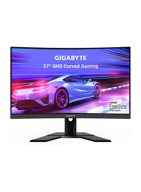 Gigabyte Aorus 27 Inch Curved QHD LED 165Hz 1ms Gaming Monitor, G27QC, Black
