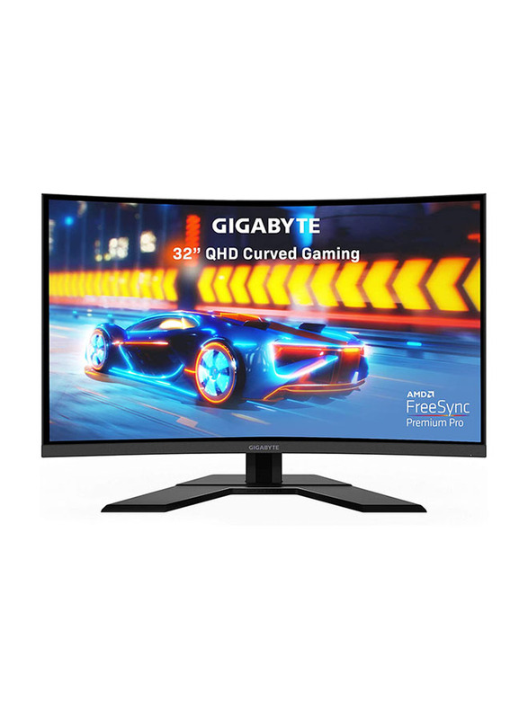Gigabyte Aorus 31.5 Inch Curved QHD LED 165Hz 1ms Gaming Monitor, G32QC, Black