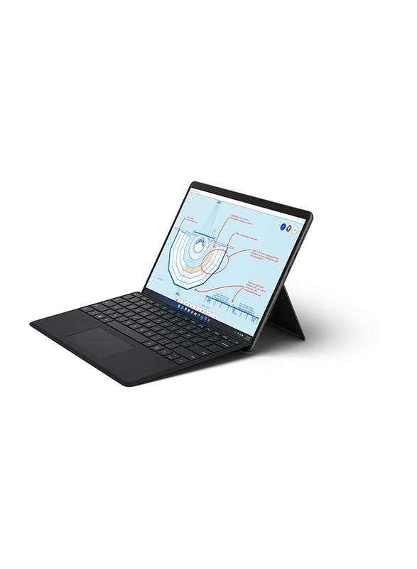 Microsoft Surface Pro 8 2-in-1 Business Laptop, 13" FHD Touch Display, Intel Core i7 11th Gen, 256GB SSD, 8GB RAM, Intel Iris Xe Graphics, EN KB, Windows 10 Pro, 8PR-00055, Graphite Black