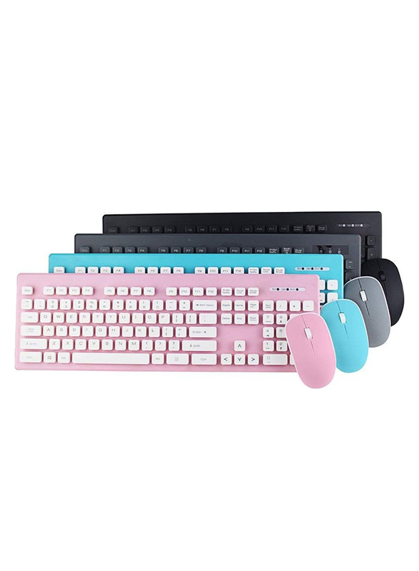 Genuine GN-KM232W Wireless English/Arabic Keyboard & Mouse, Grey