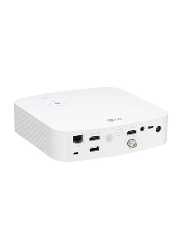 LG PF50KG Full HD DLP CineBeam Portable Home Theater Projector, 600 Lumens, Wireless Screen Share/Bluetooth, White