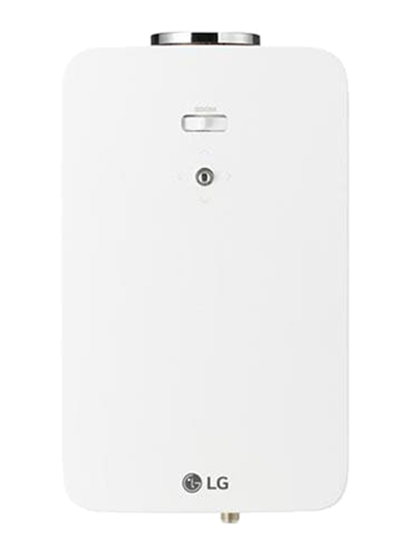 LG PF1500 Full HD DLP Portable Projector, 1400 Lumens, Wireless Screen Share, White