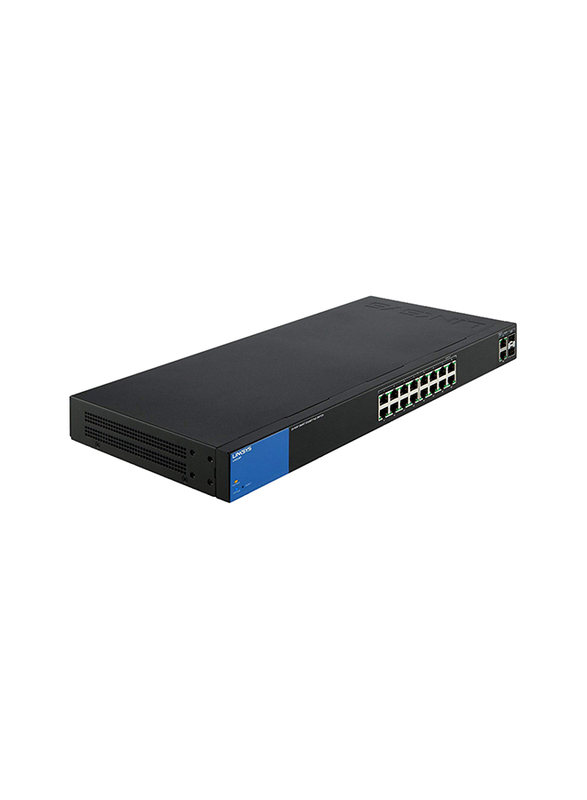 Linksys LGS318P 16Port Gigabit (16-Poe+ & Smart) Switch, Black