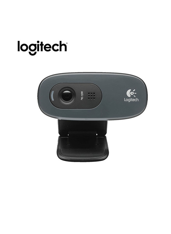 Logitech C270 HD Webcam, Black/Grey