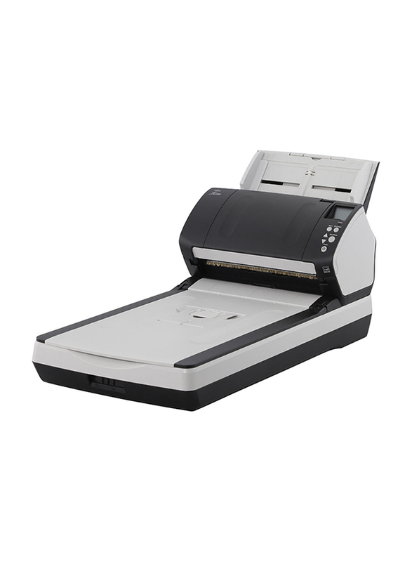 Fujitsu Fi-7260 Color Duplex Document Scanner, 600DPI, White LED Array Display, Black/White