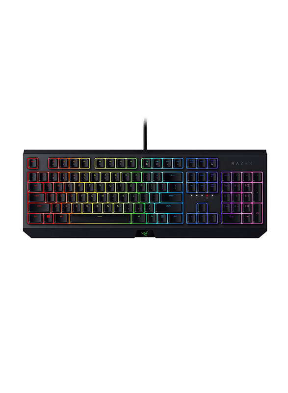 Razer Blackwidow RZ03-02860100-R3M1 Mechanical English Gaming Keyboard, with Razer Green Switches, Black