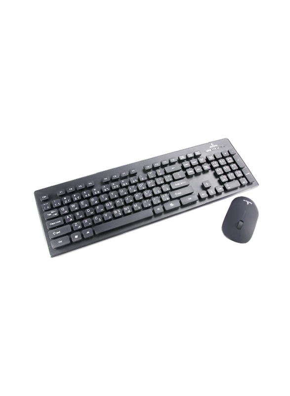 Genuine GN-KM232W Wireless English Keyboard & Mouse, Black