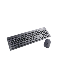 Genuine GN-KM232W Wireless English Keyboard & Mouse, Black