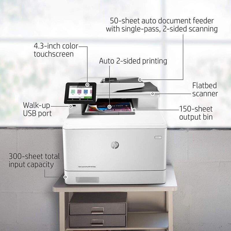 HP Color LaserJet Pro MFP M479FDN W1A79A All-in-One Printer, White