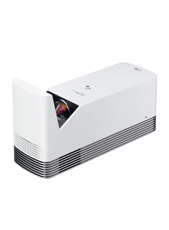 LG HF85JG Full HD DLP Home Theater Projector, 1500 Lumens, Ultra Short Throw, Wireless Screen Share/Bluetooth, White