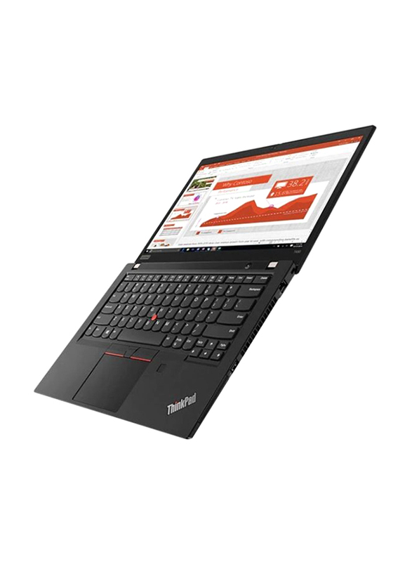 Lenovo Thinkpad T490, 14" FHD IPS, Intel Core i7-8565U 8th Gen, 512GB SSD PCIe, 8GB RAM, Intel HD Graphics 620, Backlit Arabic Keyboard with Fingerprint Reader, Win10Pro 64-Bit, Black