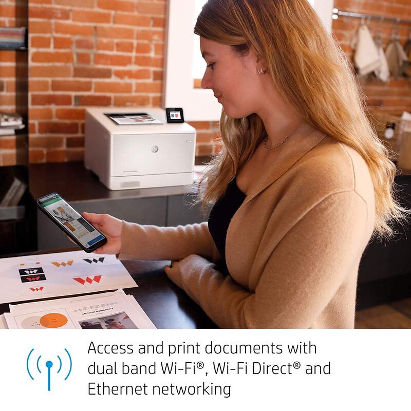 HP Color LaserJet Pro M454DW W1Y45A Laser Printer, White