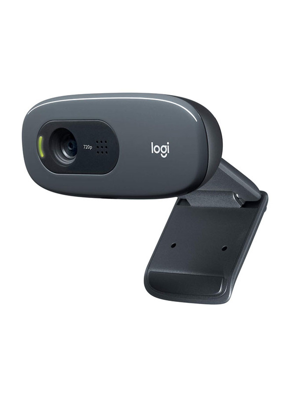 Logitech C270 HD Webcam, Black/Grey