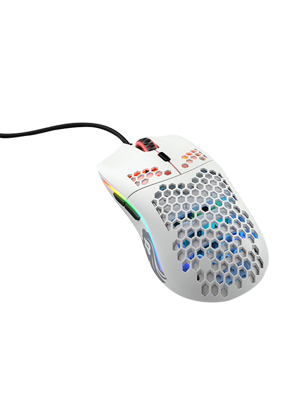 Glorious Model O Minus Wired Optical Gaming Mouse, Matte White