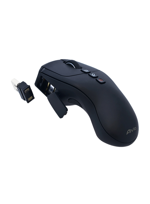 Gigabyte Aivia Neon Touch-Charge Air Presenter Wireless Optical Mouse, Black