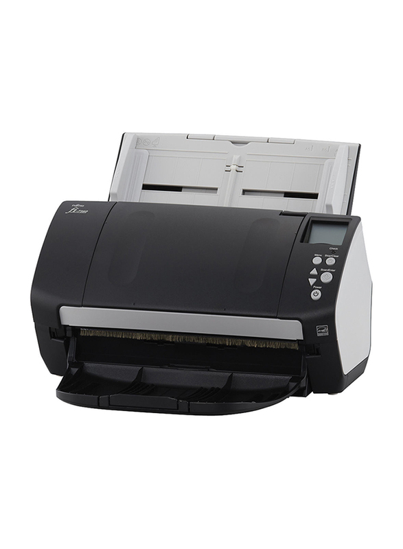 Fujitsu Fi-7160 Color Duplex Document Scanner, 600DPI, White LED Array Display, Black/White