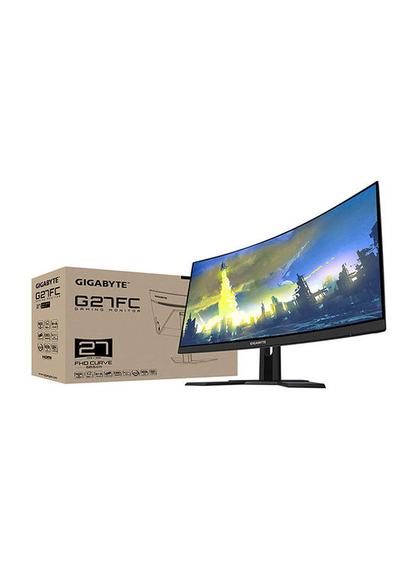 Gigabyte Aorus 27 Inch Curved Full HD LED 165Hz Gaming Monitor, G27FC, Black